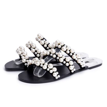 Flat Pearly Sandals - Image 3