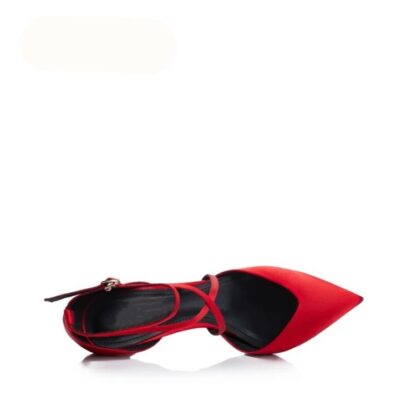 Red Satin Heels - Image 2