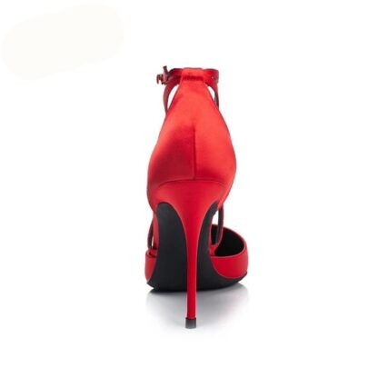 Red Satin Heels - Image 4
