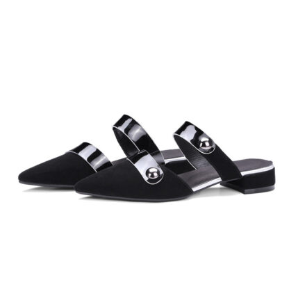 Slip On Short Heel Sandals - Image 2
