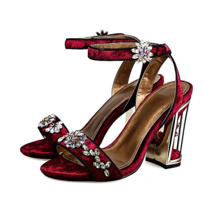 Crazy Like You Velvet Heels - Image 4
