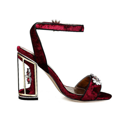Crazy Like You Velvet Heels - Image 2