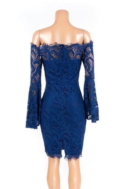 Lace Off Shoulder Bell Sleeve Dress - Image 4