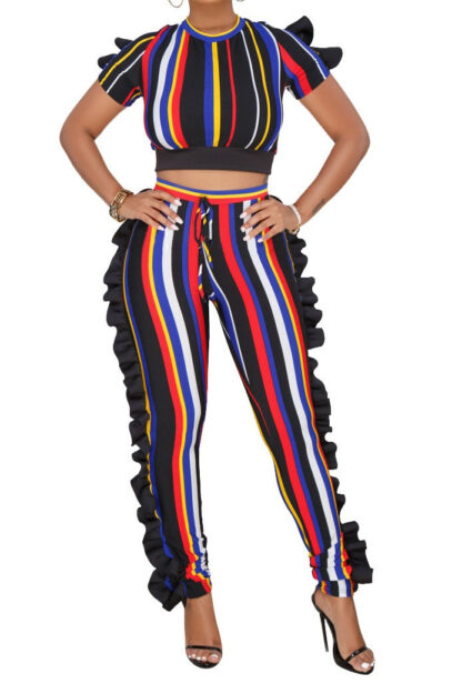 Rainbow Flounce Two-Piece Set