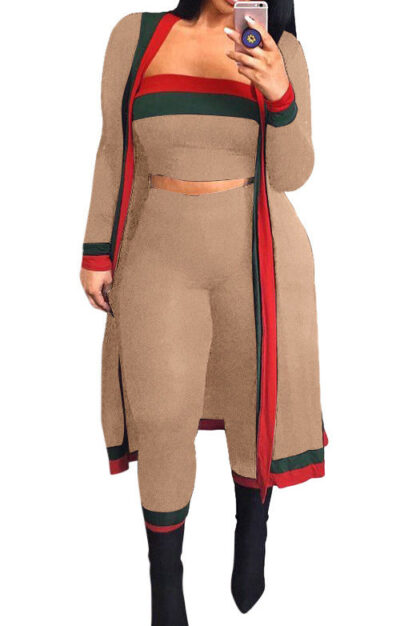 Casual 3 Piece Set w/ Top, Jacket & Leggings - Image 2