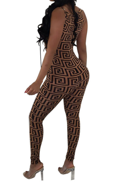 V-neck Jumpsuit w/ head tie - Image 4