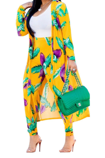Printed 2 Piece Set w/ Cloak & Leggings