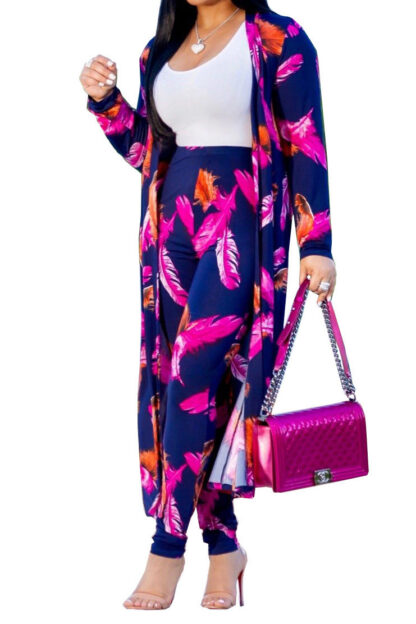Printed 2 Piece Set w/ Cloak & Leggings - Image 2