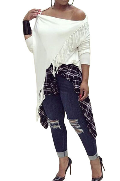 Unique Shoulder Tassel Top