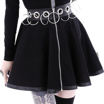 Black Leather Hoop Skirt - Image 2
