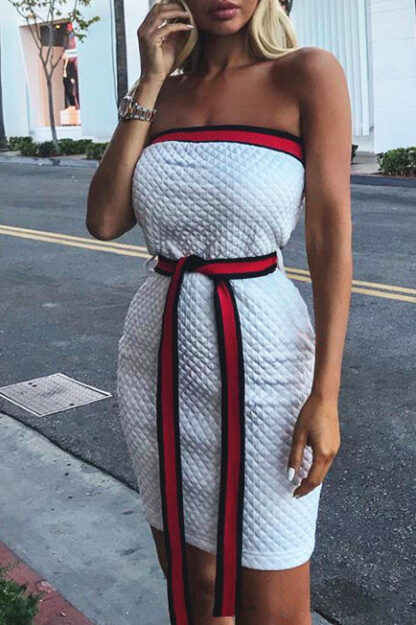 Strapless Mini Dress w/belt
