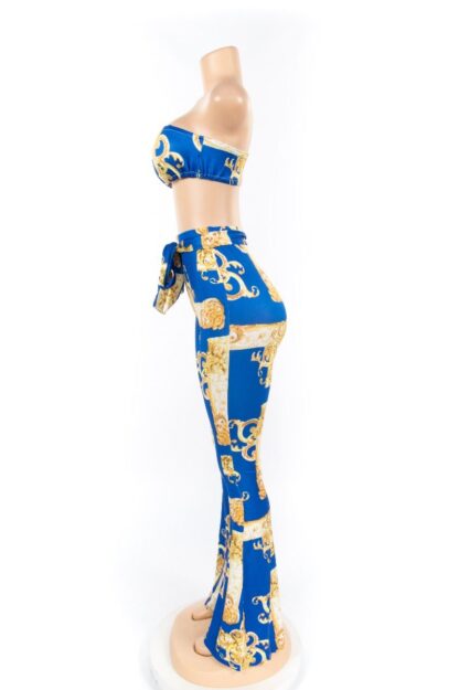 Blue Retro 2 Piece Set w/belt - Image 3
