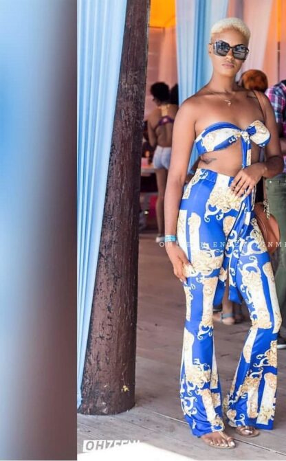 Blue Retro 2 Piece Set w/belt