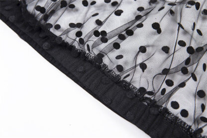 Polka Dot Mesh Top - Image 6