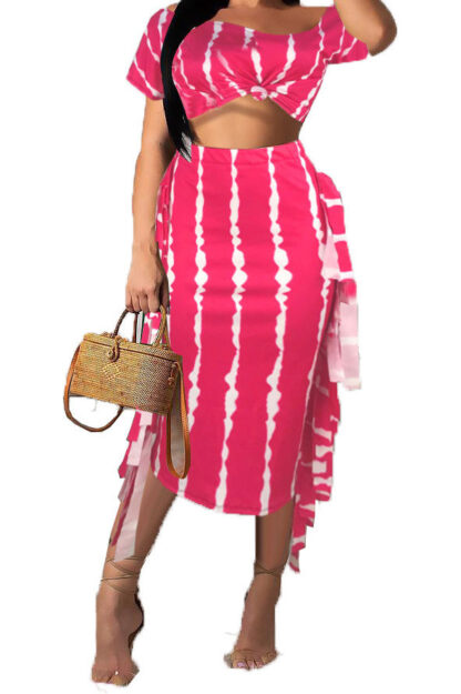 Tassel High-waist Skirt Set