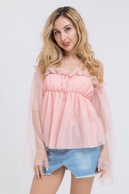 Sherril Mesh Shoulder Top - Image 2