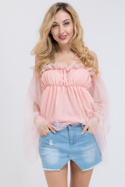 Sherril Mesh Shoulder Top - Image 3
