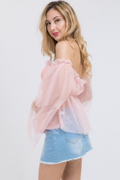 Sherril Mesh Shoulder Top - Image 5