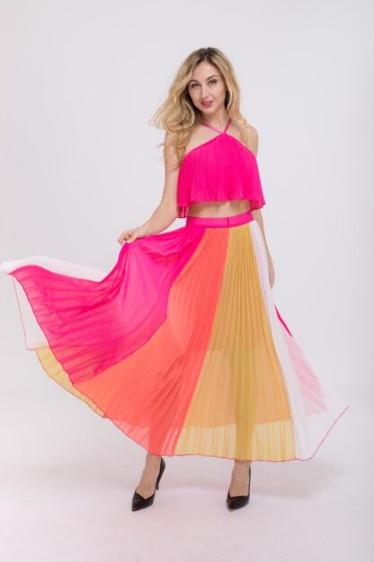 Beyonce Pleated Skirt Set