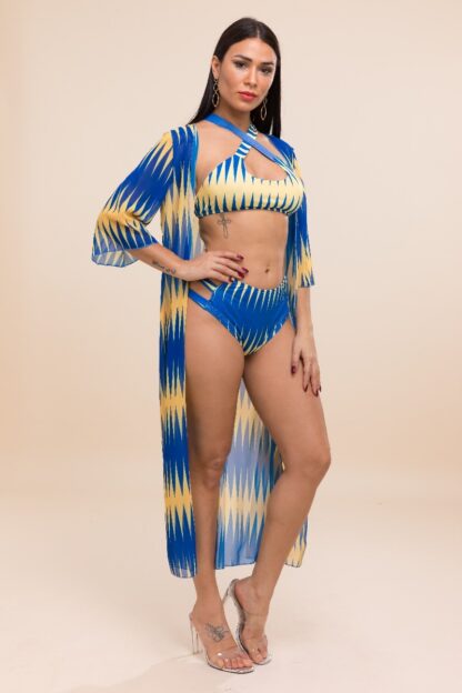 High waist 2 piece bikini Set w/ cover-ups - Image 4
