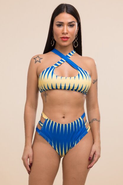 High waist 2 piece bikini Set w/ cover-ups - Image 5