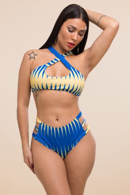High waist 2 piece bikini Set w/ cover-ups - Image 6