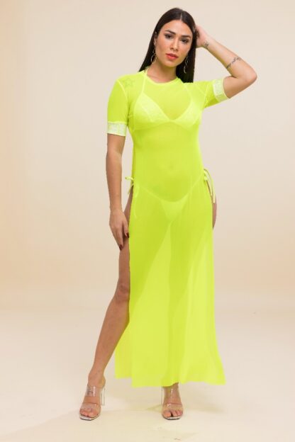 Lime Green 3 Piece Bikini Set - Image 3