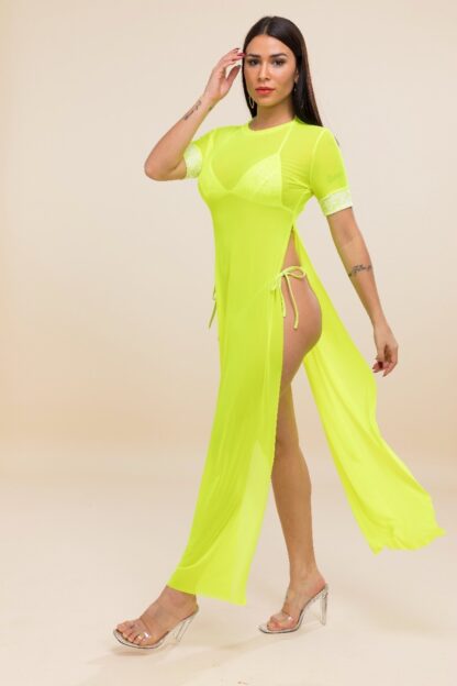 Lime Green 3 Piece Bikini Set - Image 4
