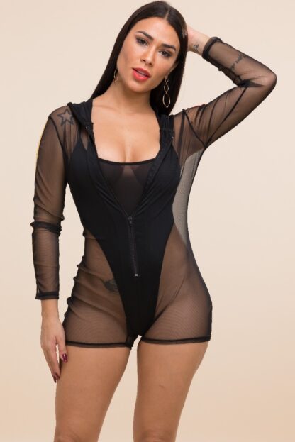 Mesh Romper w/Bodysuit - Image 2