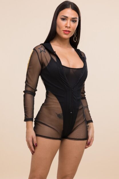 Mesh Romper w/Bodysuit - Image 3