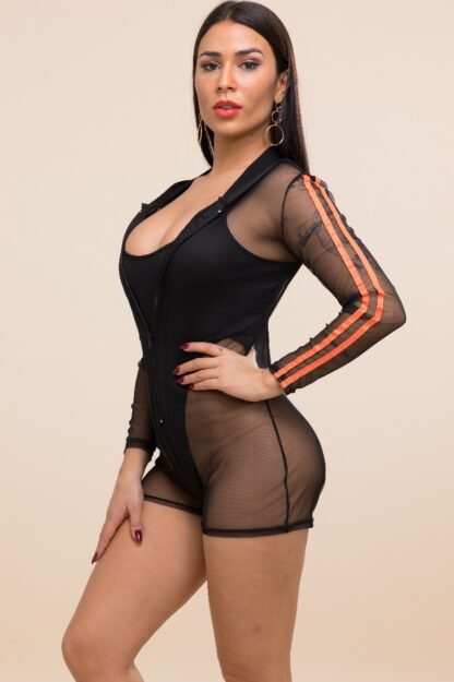 Mesh Romper w/Bodysuit - Image 5