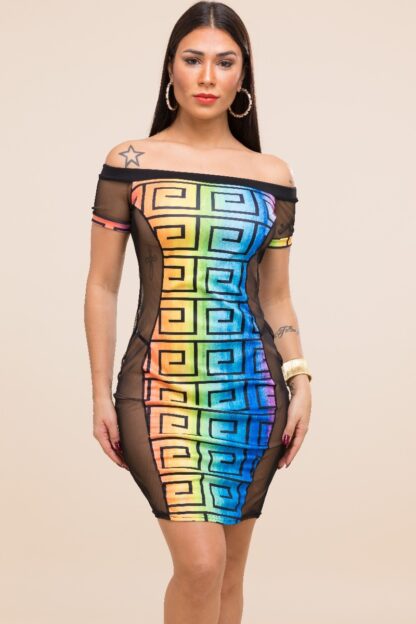 Taste the Rainbow Mesh Dress