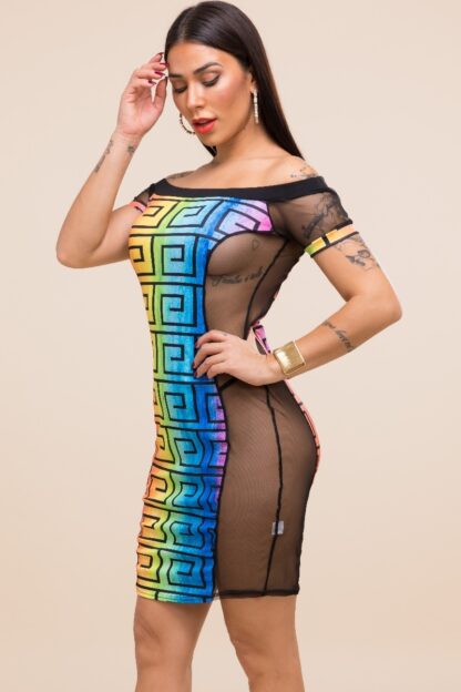 Taste the Rainbow Mesh Dress - Image 3