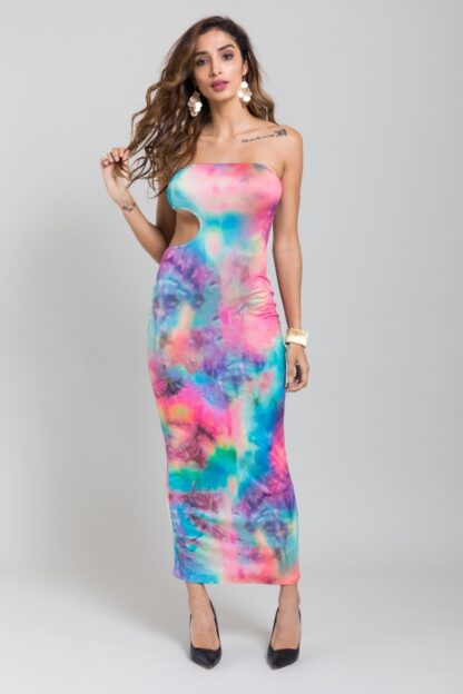 Rainbow Tube Maxi Dress - Image 2