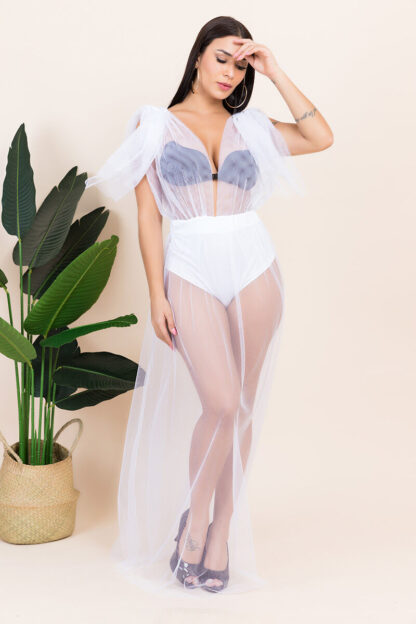 Morning After Mesh V Neck Dress - Image 2