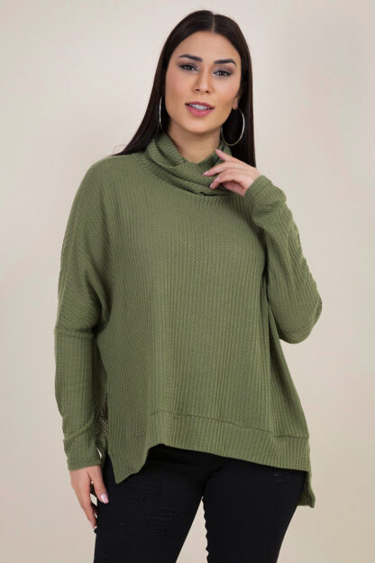 Debby High-Neck Knit Sweater