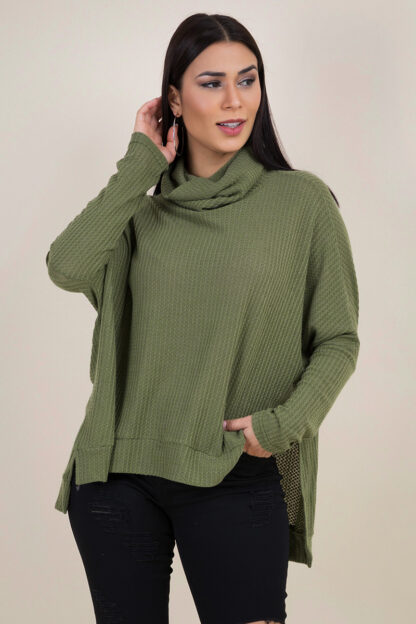 Debby High-Neck Knit Sweater - Image 3