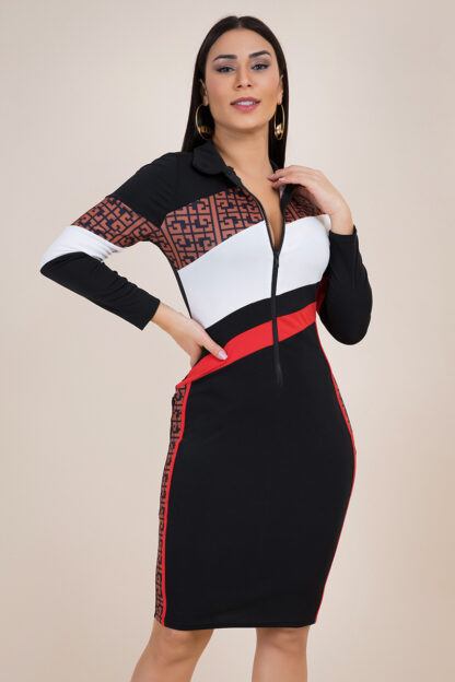 Kaley Stretch Zip-Up Dress - Image 3