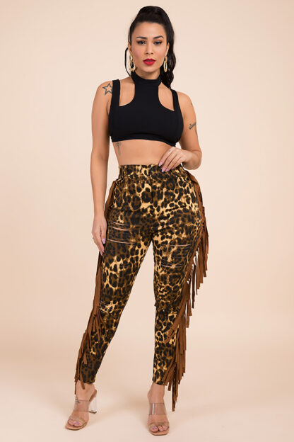 Intentional Leopard Tassel Pants