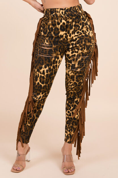 Intentional Leopard Tassel Pants - Image 5