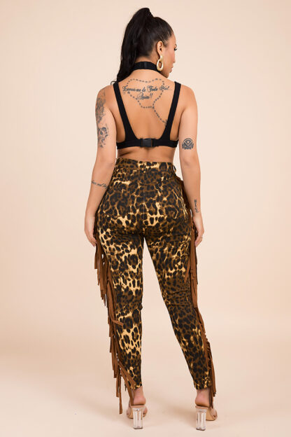 Intentional Leopard Tassel Pants - Image 6