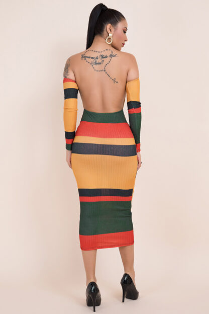 Stripes Strapless Dress - Image 8