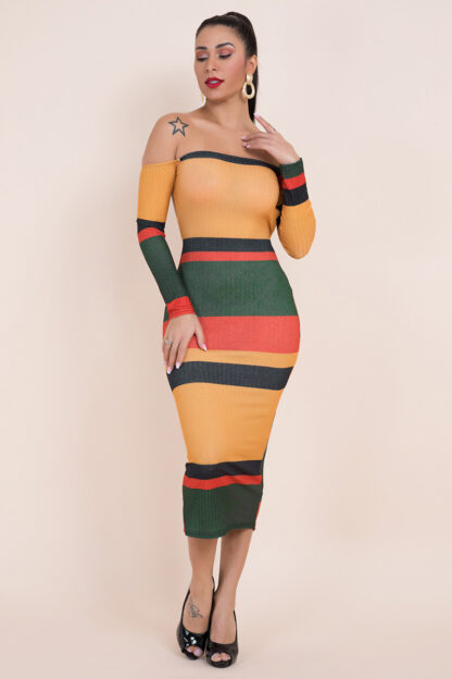 Stripes Strapless Dress - Image 3