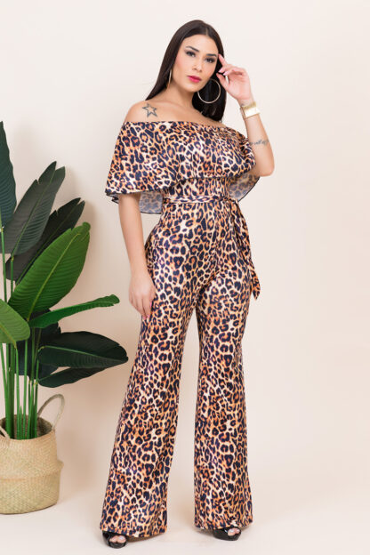 Leopard Child of God Jumpsuit w Belt - Image 4