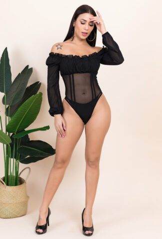 Mandy Lace Mesh Bodysuit