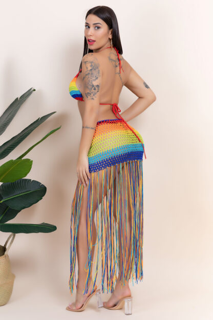 Rainbow Crochet Swim Skirt Set - Image 6