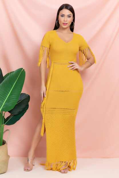 Tashoy Crochet Tassel Dress - Image 2