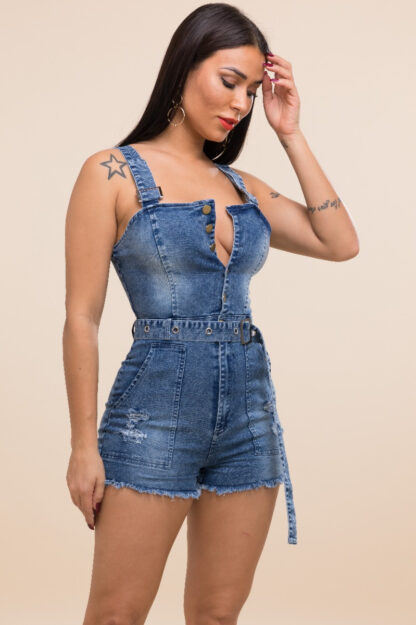 Mckenzie Denim Romper - Image 3