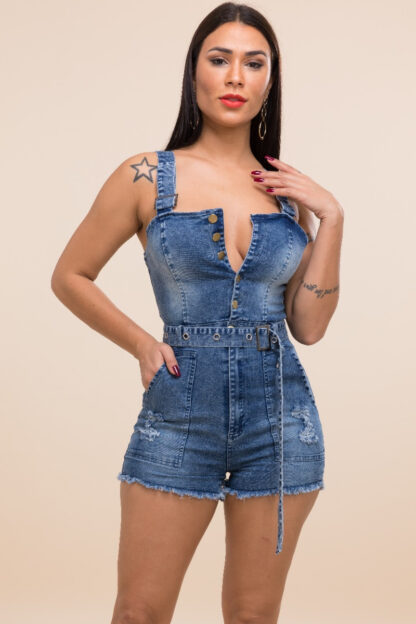Mckenzie Denim Romper - Image 2