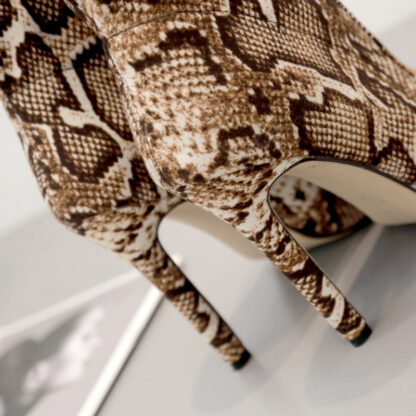 Monique Snake Print Boots - Image 5